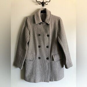 Gap Wool Blend Grey Oversized Car Coat